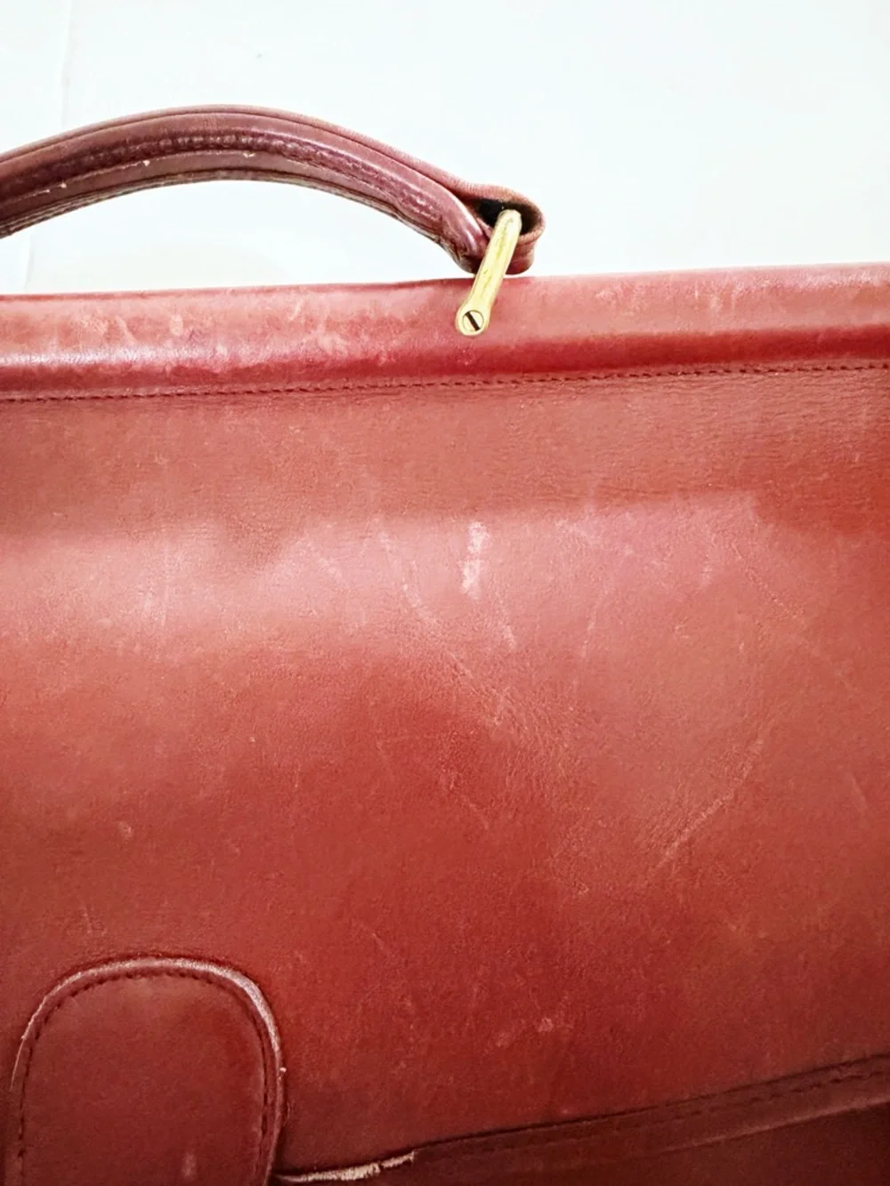 Vtg Coach Classic Flap Briefcase Style 1512-323 (US late 80s/early 90s) Mahogany